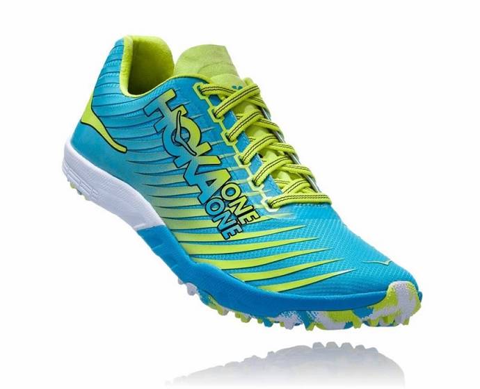 Tenis Clavos Hoka EVO XC Spikeless Hombre Azules Verdes | Mexico-2683097