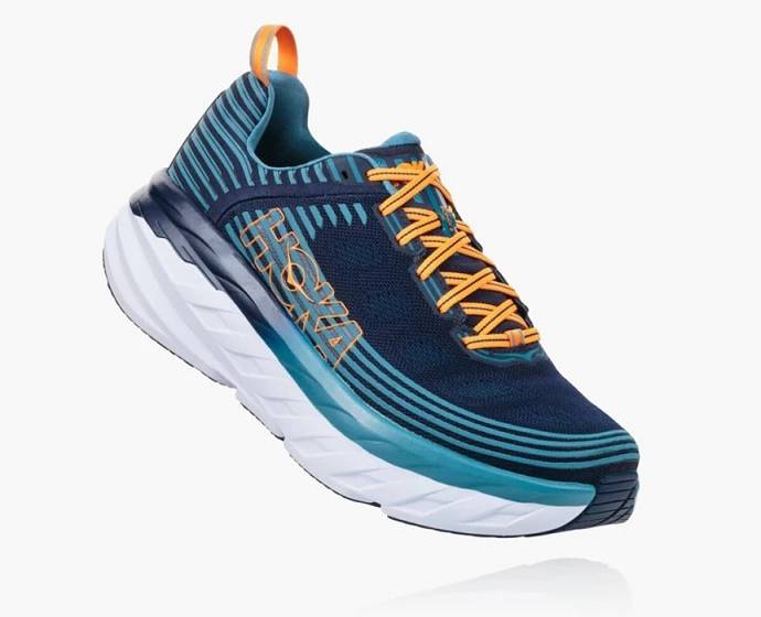 Tenis Para Correr En Carretera Hoka Bondi 6 Hombre Azules | Mexico-6918750